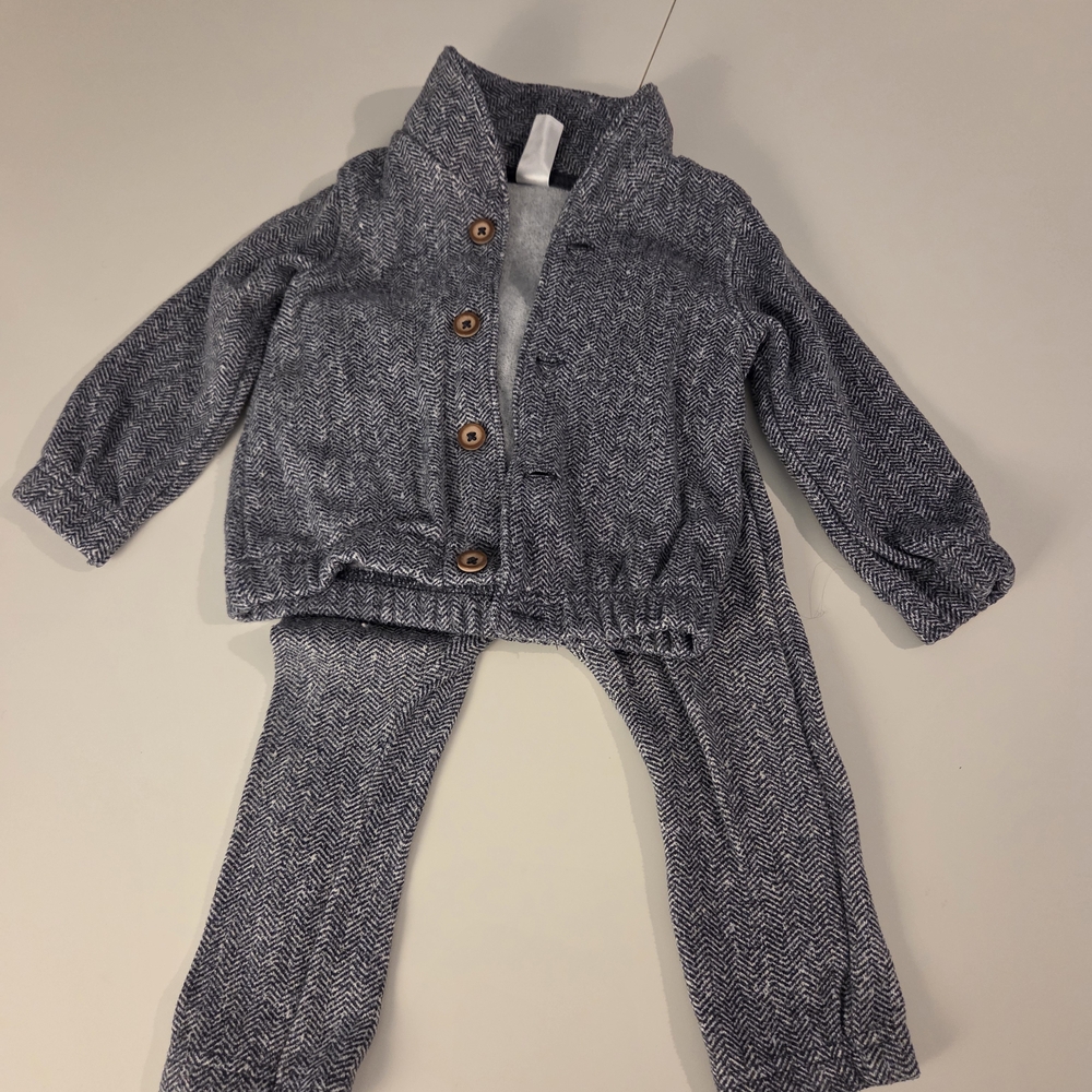 Carter's Just One You -  Gray Herringbone Set - 18 Months